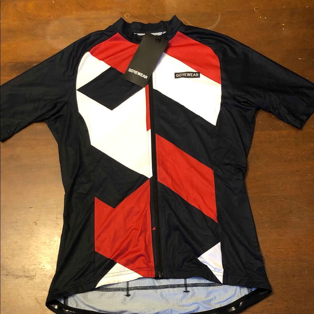 Woman's GORE Black/Red/White Cycling Jersey